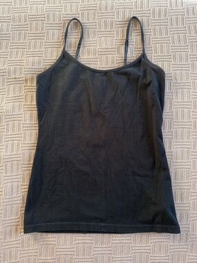 98% Cotton GAP Black Women's Spaghetti Strap Camisole